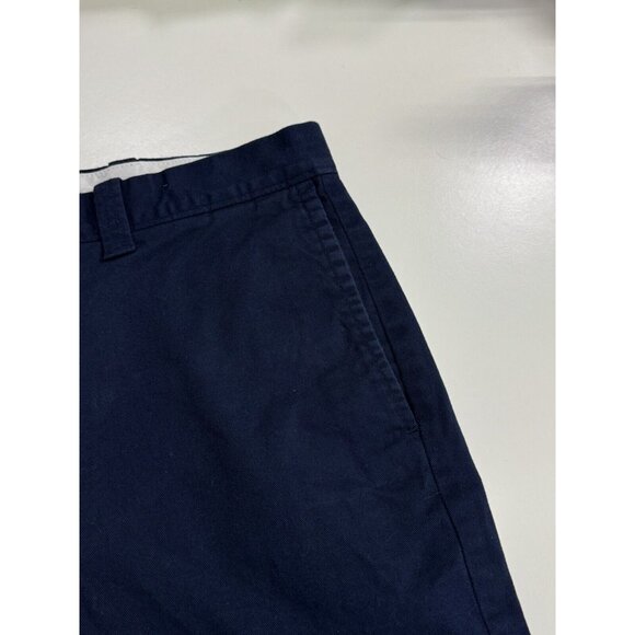 J Crew Shorts Mens Size 32 Navy Blue Solid 9" Inseam Casual Chino - Picture 4 of 10